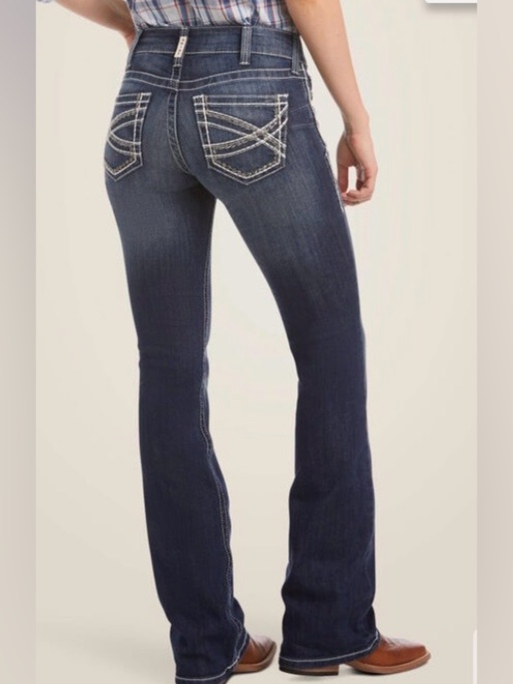 Ariat REAL Boot Cut Mid Rise Stretch Entwined Riding Jean